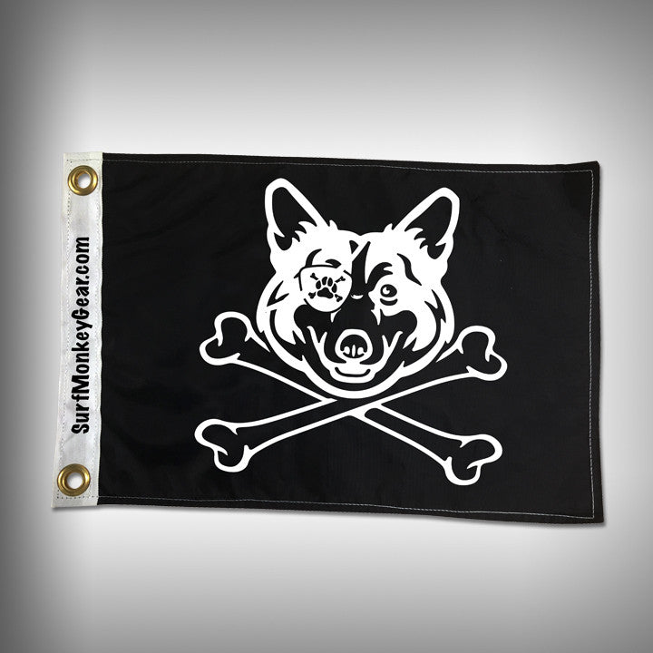 Pirate Flags (Midnight Black) - Ribbon Dog Collar