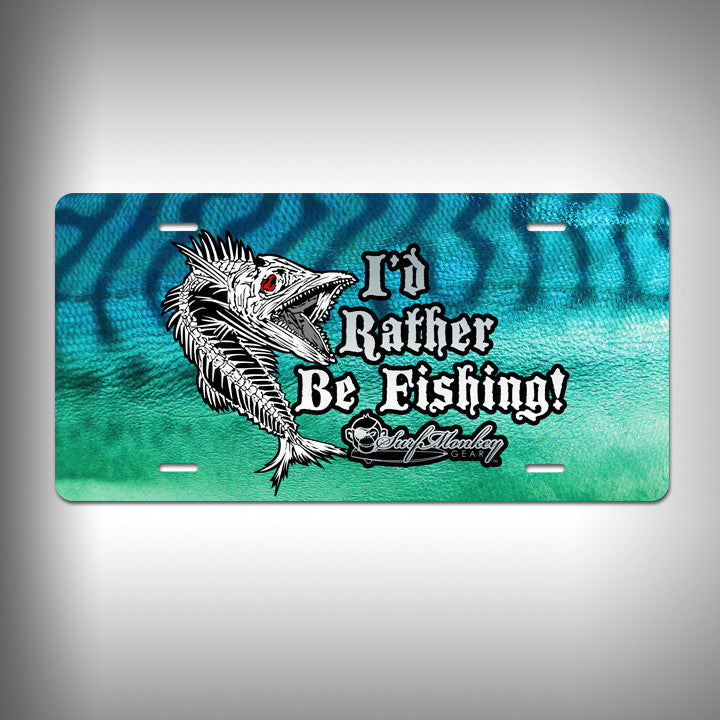Rather Be Fishing Custom License Plate / Vanity Plate with Custom Text –  SurfmonkeyGear