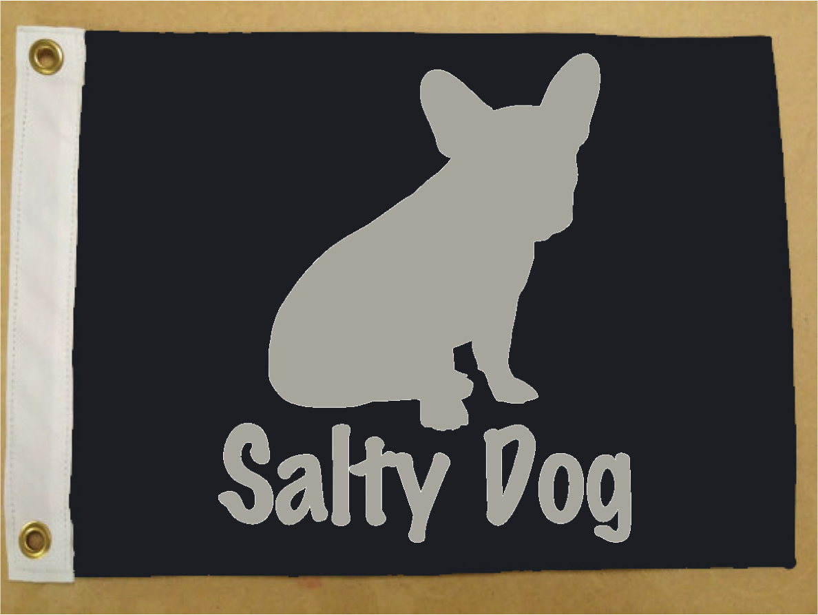 Salty Dog Boat Captain Garden Flag