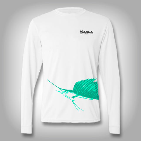 5 Pack Customized Fishing Shirts - Fish Wrap - Team Shirts White / Wahoo
